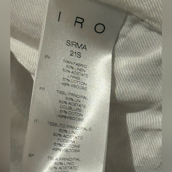 IRO Sirma Linen Acetate Blazer Neutral Gray Tailored Jacket Made in Bulgaria - Picture 7 of 10